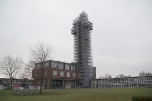 Betonrenovatie toren voormalig PTT gebouw Neherpark Leidschendam