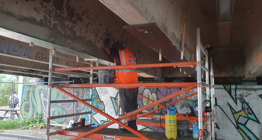 Betonreparatie onderzijde Amsterdamsebrug